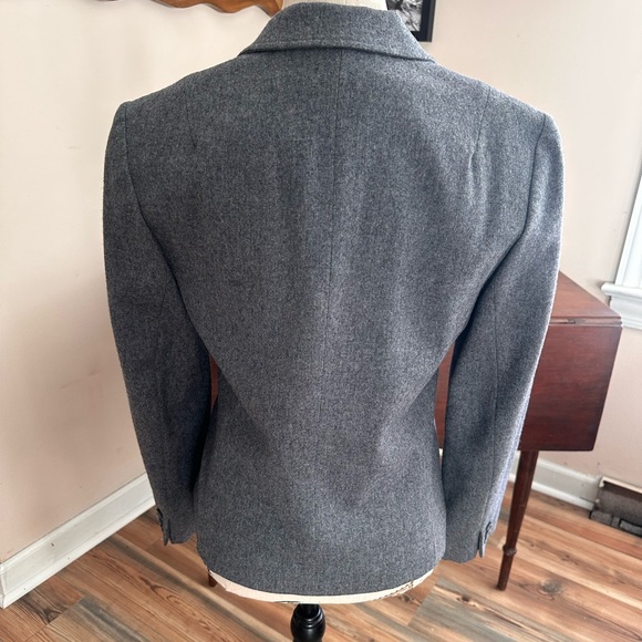 Vintage Pendleton Gray 100% Virgin Wool Blazer XS 6 USA Made Single Button 90s - Picture 12 of 12